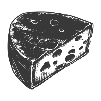 AI generated Silhouette cheese black color only png