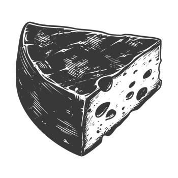 AI generated Silhouette cheese black color only png