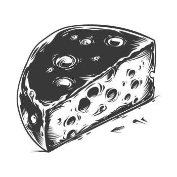 AI generated Silhouette cheese black color only png