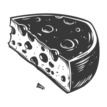 AI generated Silhouette cheese black color only png