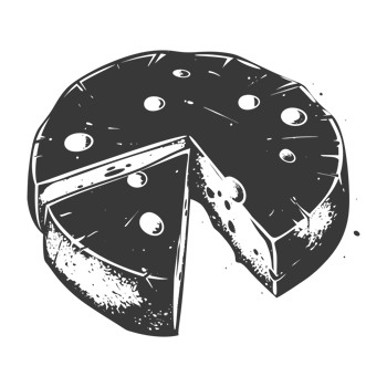 AI generated Silhouette cheese black color only png