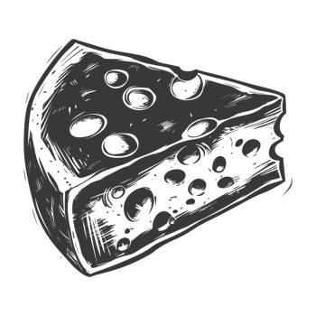 AI generated Silhouette cheese black color only png