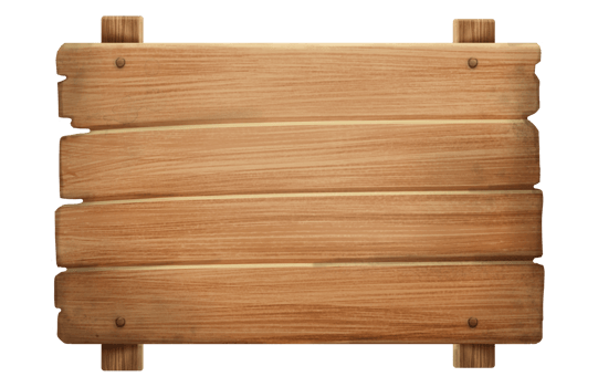 Shabby brown wooden signboard png