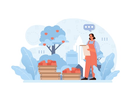 Urban Harvest. Flat vector illustration.