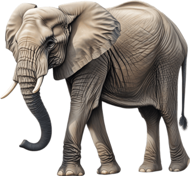 AI generated Colored-pencil sketch of an African elephant. png