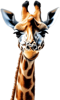 AI generated Colored-pencil sketch of a giraffe. png