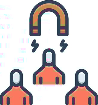 Vector color icon for leading