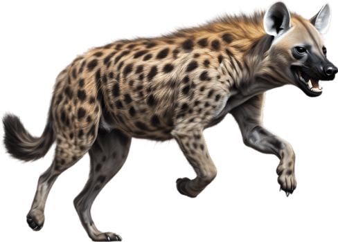 AI generated Colored-pencil sketch of a hyena. png