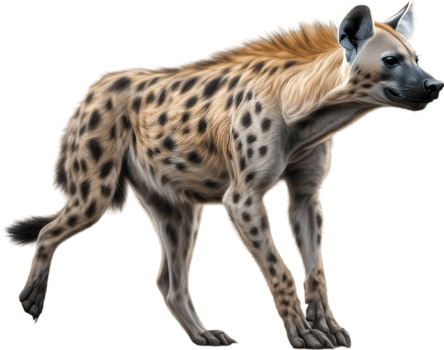 AI generated Colored-pencil sketch of a hyena. png