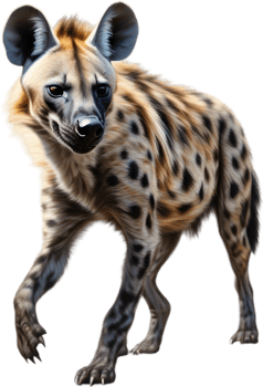 AI generated Colored-pencil sketch of a hyena. png