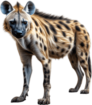 AI generated Colored-pencil sketch of a hyena. png