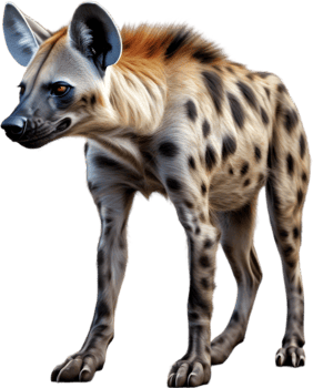 AI generated Colored-pencil sketch of a hyena. png