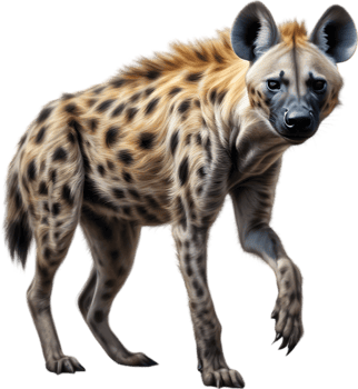 AI generated Colored-pencil sketch of a hyena. png