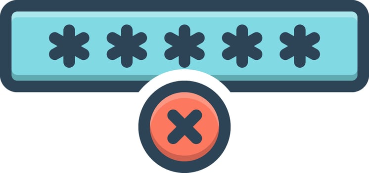 Vector color icon for wrong