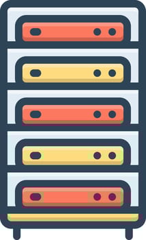 Vector color icon for server