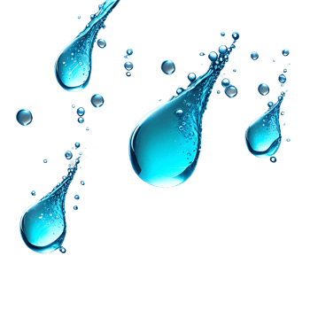 AI Generated Abstract drop water paint strokes and ink drops in aqua watercolor on transparent background. png