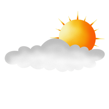 The sun and cloud png