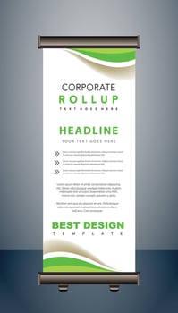 vector rollup banners template with business presentation design template