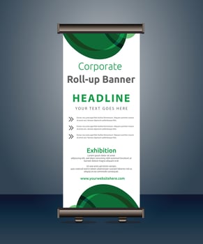 vector rollup banners template with business presentation design template