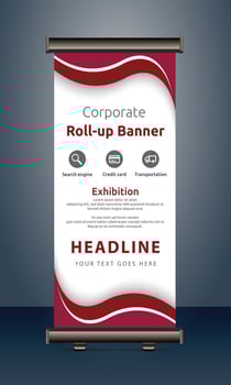 vector rollup banners template with business presentation design template