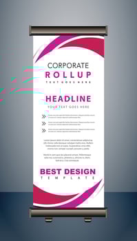 vector rollup banners template with business presentation design template