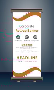 vector rollup banners template with business presentation design template