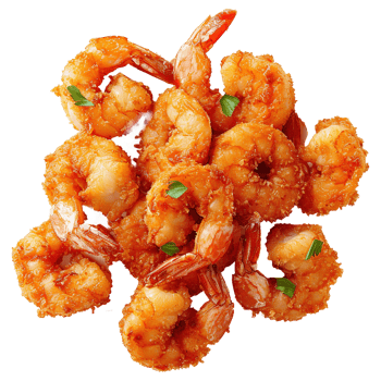 AI generated Fried shrimp isolated on transparent background png