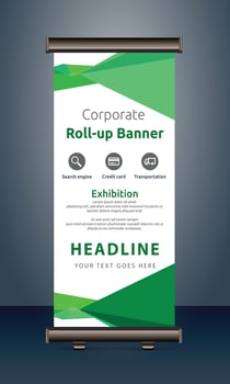 vector rollup banners template with business presentation design template
