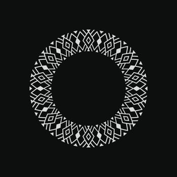 modern ornamental circle frame border decorative pattern vector