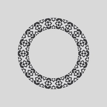 modern ornamental circle frame border decorative pattern vector