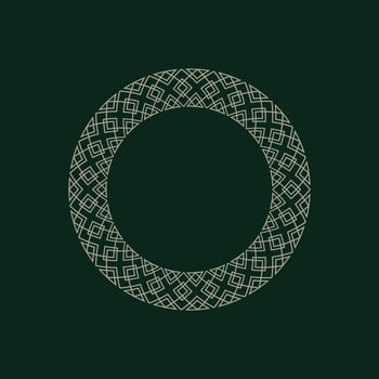 modern ornamental circle frame border decorative pattern vector