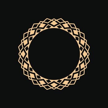 modern ornamental circle frame border decorative pattern vector