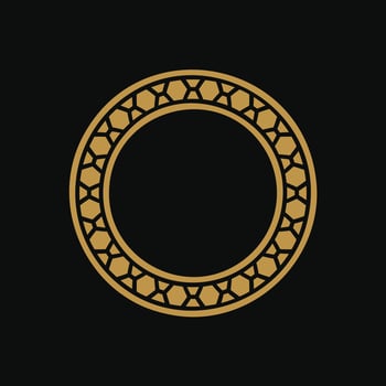 modern ornamental circle frame border decorative pattern vector