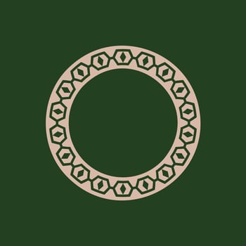 modern ornamental circle frame border decorative pattern vector