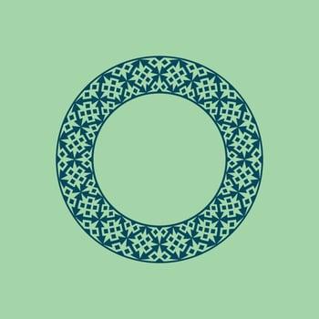 modern ornamental circle frame border decorative pattern vector