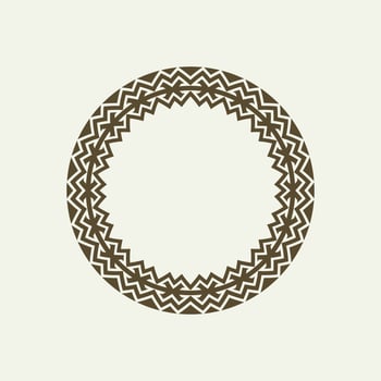 modern ornamental circle frame border decorative pattern vector