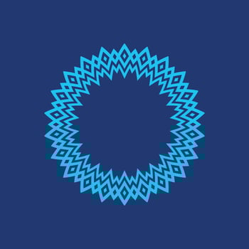 modern ornamental circle frame border decorative pattern vector