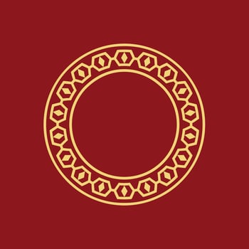 modern ornamental circle frame border decorative pattern vector