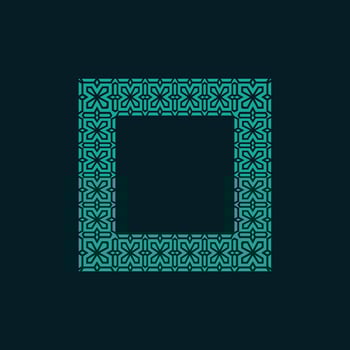 modern ornamental square frame border decorative pattern vector
