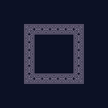 modern ornamental square frame border decorative pattern vector