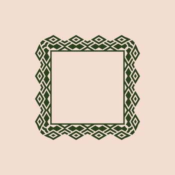 modern ornamental square frame border decorative pattern vector