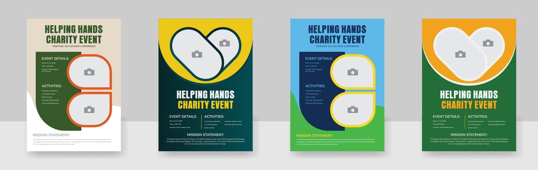 Fundraising Charity Flyer, Donation Banner, Charity flyer template vector
