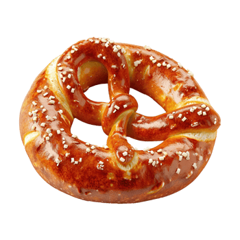 AI generated Bavarian pretzel with sesame seeds isolated on transparent background png
