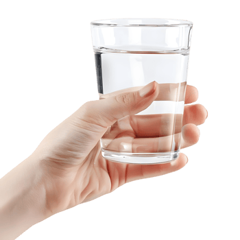 AI generated Water Glass in Hand on Transparent background - Ai Generated png