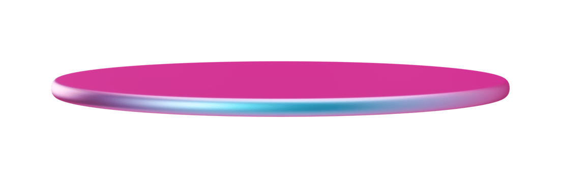 Holographic metallic podium on transparent background. Color gradient. Trendy iridescent stage for product, cosmetic presentation. Modern mock up. Pedestal, platform for beauty products. Stage. 3D. png