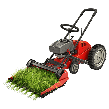 AI generated 3D Rendering of a Grass Cutter Machine on Transparent Background - Ai Generated png
