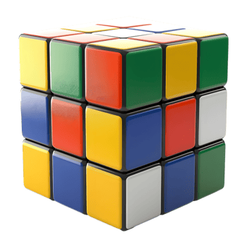AI generated 3D Rendering of a Colorful Rubik Cube on Transparent Background - Ai Generated png