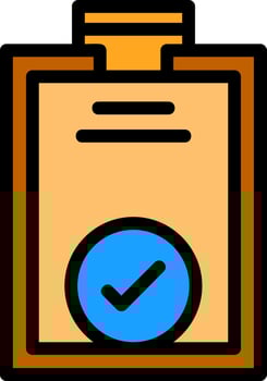 Clipboard with Tick Line Filled vector