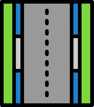 Road Line Filled vector