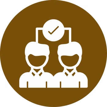 Team Glyph Circle Icon vector